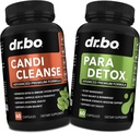 Candi Cleanse & Intestine Píldoras de apoyo Detox - Limpiador Probiótico de Fuerza Extra con Soporte Intestinal Flora Gut - Oral Natural Oral Herbal Oregano, Ácido Caprílico, Wormwood & Black Walnut