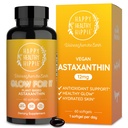 Astaxanthin Suplemento 12mg ← Antioxidante basado en plantas para la hidratación de la piel, elasticidad " Radiant Glow  From Algae Extract ← Non-GMO, Vegan, Made in USA ← 2 Month Supply, 60 Softgels