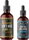 HERBIFY Bundle - Lions Mane Drops " Biotin and Collagen - Brain, Hair, Skin " Nails Support