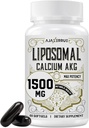 Liposomal Calcio AKG Suplemento 1500 MG (Acido alfa-Ketoglutarico), Alta Absorción, Más Eficaz Que AAKG, Ca AKG para la Longevidad, Defensa de la Edad, Energía Celular, Función Metabólica, 60 Softgels