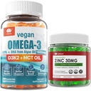 Vegan Omega 3 Gummies + azúcar gratis Zinc Gummies