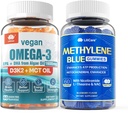 Vegan Omega 3 Gummies 1280mg + Metileno Blue Gummies for Human