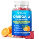 Gummies Vegan Omega-3 para Adultos – Libre de Azúcar, Basado en Algae DHA 600mg &amp; EPA 300mg, con Vitaminas A, C, E, Zinc – Omega 3 Fish Oil Alternative, 60 Condes