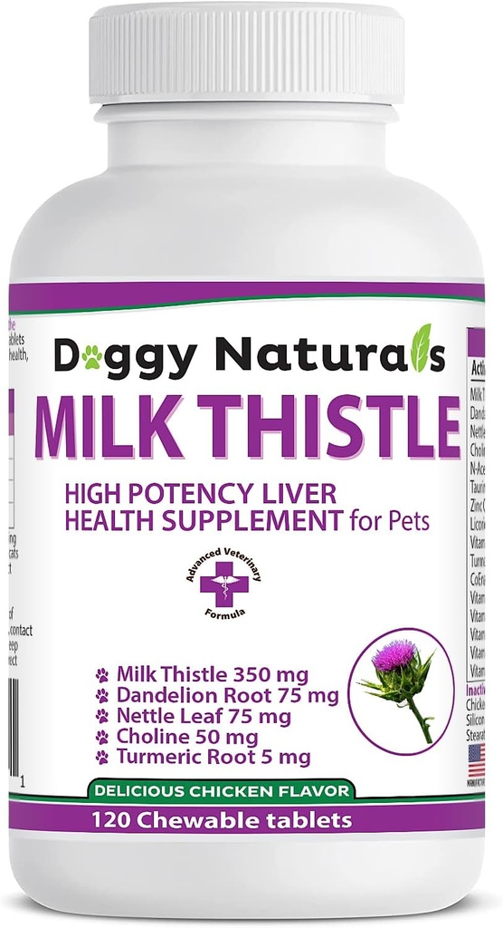 Esteto de leche para perros con suplemento de salud de alta potencia para mascotas (120 fichas)