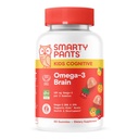 SmartyPants Kids Vitamins Cognitive Omega-3 Brain Gummies with DHA &amp; EPA, Citrus Strawberry, 60 Cuenta (30 Day Supply)