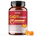 ZEBORA CoQ10 200mg Gummies, alta absorción Coenzima Q10 Suplementos con Omega-3, Heart &amp; Energy Support, potente antioxidante, Orange Flavor, 90 Gummies