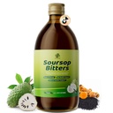 Soursop Bitters Liquid for Digestive Health,Gut Detox ventajaCleanse,Antioxidante, Apoyo Inmune,Skin Health-Pure 15 Herb Guanabana Tea with Black Seed,Moringa & Turmeric,98% Absorción alta,Non-GMO 16 fl oz
