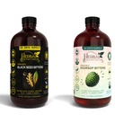 Black Seed " Soursop Bitters Bundle – 2 x 32 oz Botellas - 64-Day Supply – Vegan Organic Herbal Tonic for Digestive Health " Total Wellness – No Sugar, Made in USA.