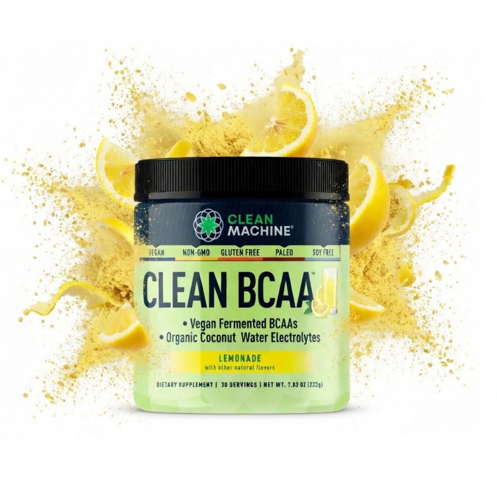 BCAA limpia - 2:1 Alimentos Fuentes BCAAs Powder &amp; Coconut Water Electrolytes Recuperación & Amino Energy Suplemento - Premio Ganando Aminoácidos Vegan Suplemento - 30 Servimientos - Lemonade
