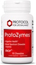 PROTOCOLO PARA LA VIDA BALANCE Protozymes - Enzimas digestivas para la desintegración de nutrientes - Apoyo a la Salud Digestiva - Desglose de lactosa de ayuda - Vegan " Kosher - 90 Chewables