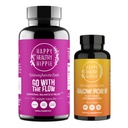 Happy Healthy Hippie Glow for It Astaxanthin Supplement &amp; Go with The Flow Hormone Balance for Women 180ct