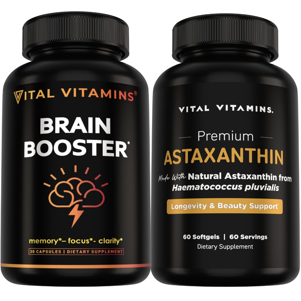 Vital Vitaminas Brain Booster 30 ct + Astaxanthin 60 ct