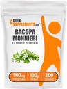 BulkSupplements.com Bacopa Extract Powder - Bacopa Monnieri Suplemento, Herbal Suplemento - Vegan & Gluten Gratis, 500 mg por Serving, 100g (3.5 oz) (Pack of 1)