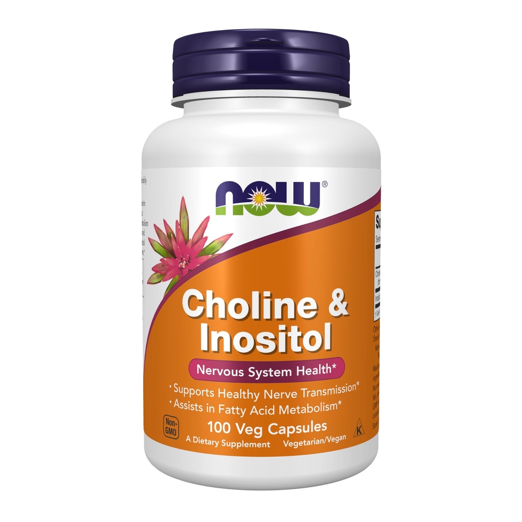 NOW Supplements, Choline & Inositol, Nervous System Health*, 100 Caps