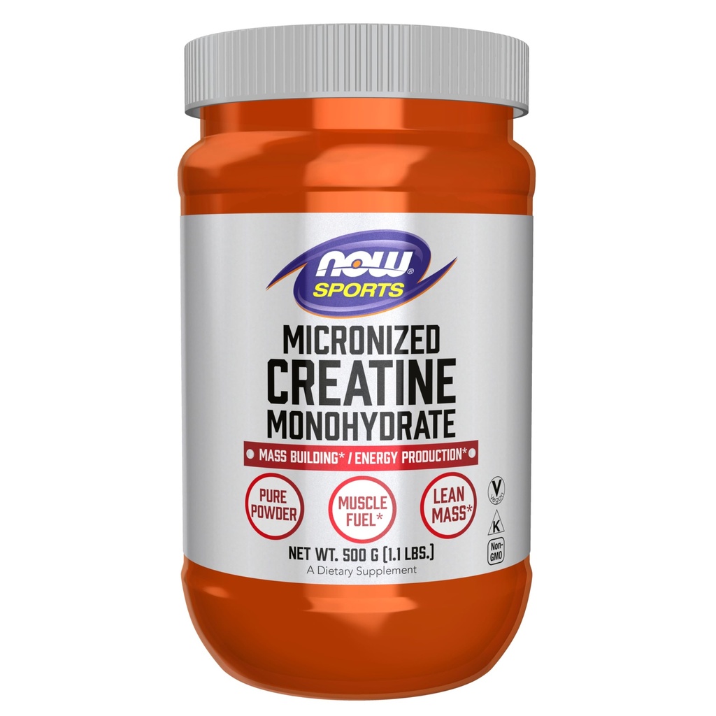 AHORA Foods Sports Nutrition, Micronized Creatine Powder 500 g, Mass Building*/Energy Production*, 1.1-Pound