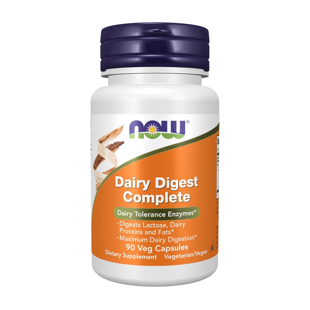 AHORA Alimentos Suplementos, Dairy Digest Complete, Digests Lactose, Dairy Proteins y Fats*, Dairy Tolerance Enzymes*, 90 Veg Capsules