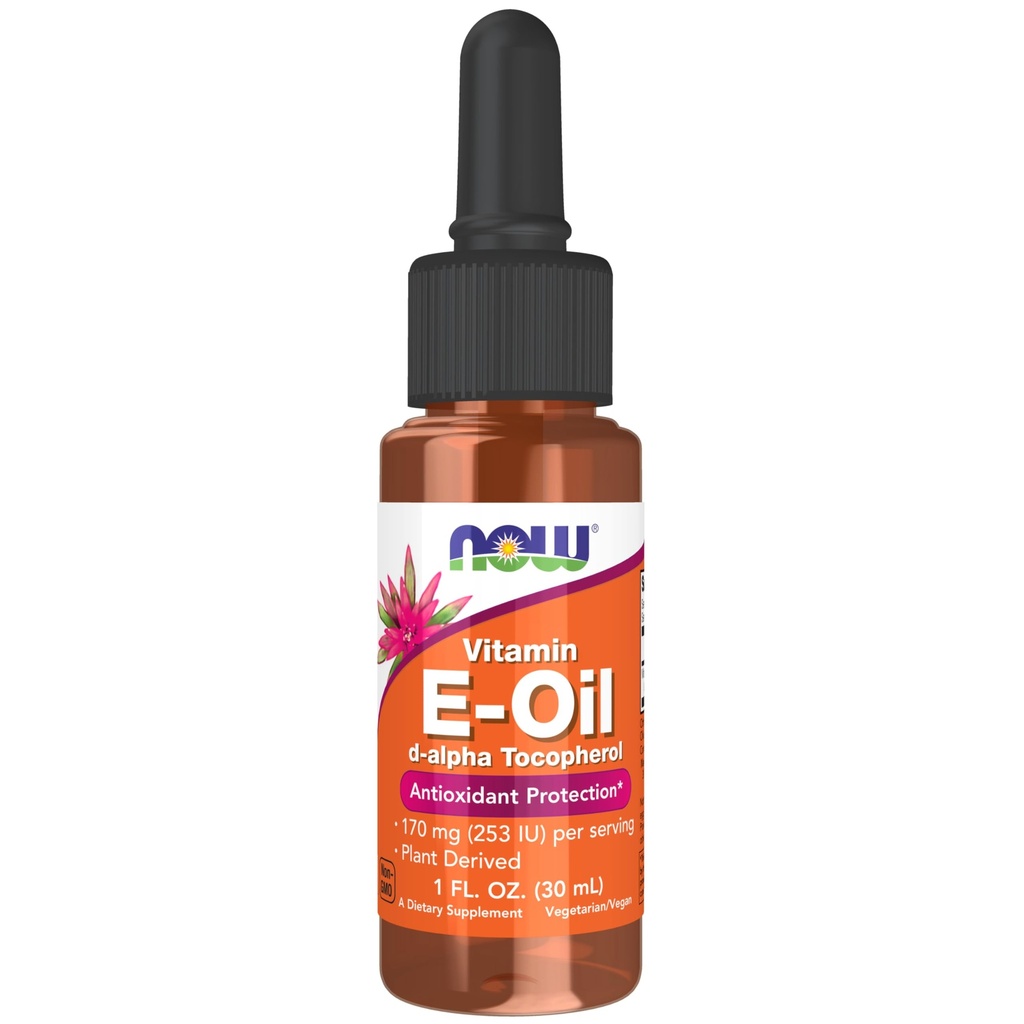 AHORA Suplementos de Alimentos, Líquido de Vitamina Natural E-Oil (D-Alpha Tocopherol), Protección Antioxidante*, 1-Once