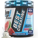 BPI Sports Best Creatine - Creatine Monohydrate Powder for Men &amp; Women, Himalayan Salt - Strength, Pump, Muscle Growth, Muscle Definition - No Bloat - Watermelon Cooler - 50 porciones - 10.58 onzas