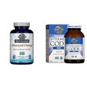 Jardín de la vida Dr. Formulado Aceite de Pesca Omega avanzado &amp; Multivitamínico para Hombres - Vitamina Código de Vitamina Alimentaria Integral Masculino Suplemento con Probióticos, Vegetarianos, 240 cápsulas