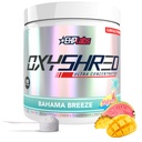 EHP Labs OxyShred Pre Workout Powder - Preworkout Powder con L Glutamine &amp; Acetyl L Carnitine, Energy Boost Drink - Bahama Breeze/Beach, 60 Servings