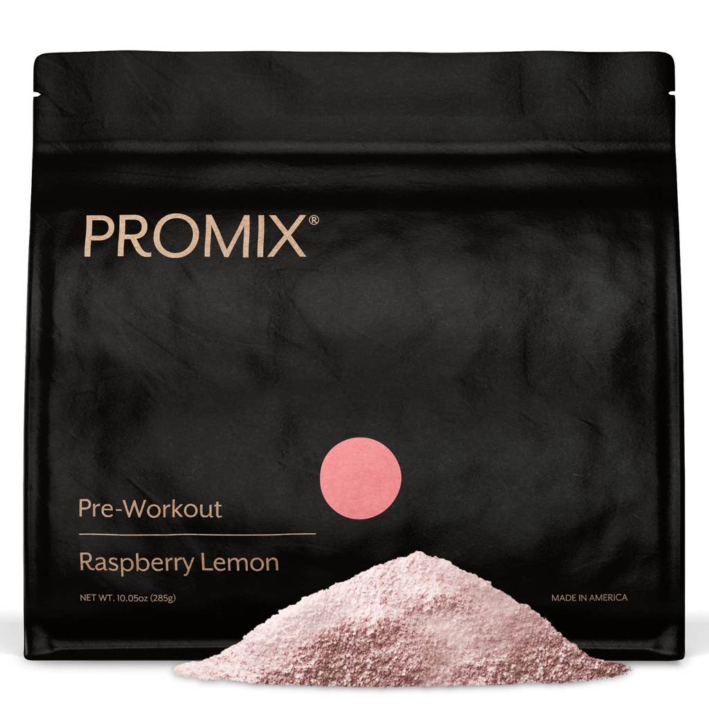 ProMix Nutrition Pre-Workout Powder, Raspberry Lemon - Maximize Focus - Helps Muscle Gain, Endurance & Enhanced Energy - Vitamina B12, Caffeine, Beta-Alanine &amp; L-Tyrsosine - 30 Servings (Pack of 1)