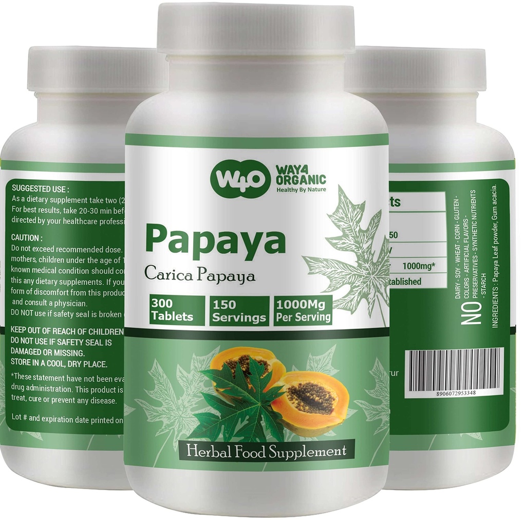Papaya Leaf Extract Capsules (Tablas) - 300 Pills, 150 Servings, 1000 mg, Supports Platelet Immunity & Digestion* (Pack of 1)