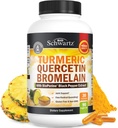 Tormérica Quercetina con Suplemento Bromelain - Natural Extra Strength Immune y Soporte Conjunto con BioPerine Black Pepper para Max Absorción - Orgánico Tumérico Bromelain Suplemento Vegan Safe, Non-GMO