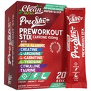 Nutracéuticos limpios Pre Workout Powder Energy Sticks - Caffeine 100mg, Energy Drink Mix, Creatine Monohydrate, Beta Alanine, L-Citrulline, L-Tyrosine, L-Carnitine, Electrolyte Hydration Packets 20 Ctrulline