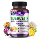 Suplemento de Quercetina con Bromelaina, Vitamina C y Zinc, Nattokinase, NAC, Elderberry, Elderberry ← 8 en 1 Complejo Ultra Antioxidante para la Salud Inmuna TEN 150 cápsulas