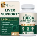 Migcopat 7-in-One TUDCA Suplemento, 3650mg con Leche Thistle, NAC, Alfa Lipoic Acid, Dandelion Root, Bile Salts TUDCA para la limpieza del hígado Detox " Reparación, flujo de bilis y soporte digestivo - 120 cápsulas