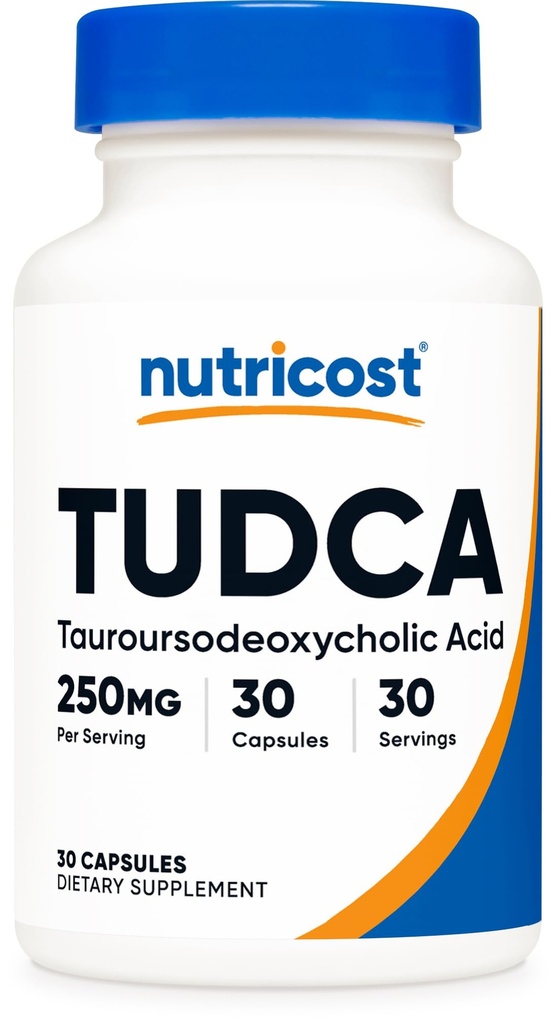 Nutricost Tudca 250mg, 30 Capsules (Acido Tauroursodeoxycholic) - Gluten Free, Non-GMO