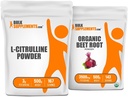 BulkSupplements L-Citrulline 500g + Bota de remo orgánica 500g Bundle