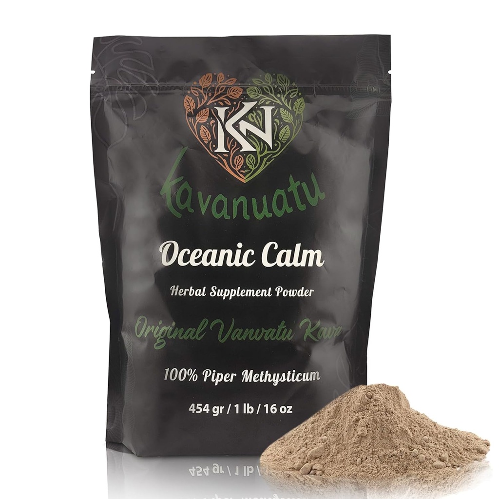16 0z Vanuatu Kava Powder 16oz – Noble Kava Root Powder – High Kavalactone Content – Easy to Prepare – Micronized Kava for Relaxation Support