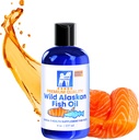 Salvaje salmón de Alaska y Pollock Aceite para perros – Esquí picante, ropa de cama, alergia y alivio conjunto – NASC Certified Omega 3s – 8oz Liquid Food Topper – Club Hachiko