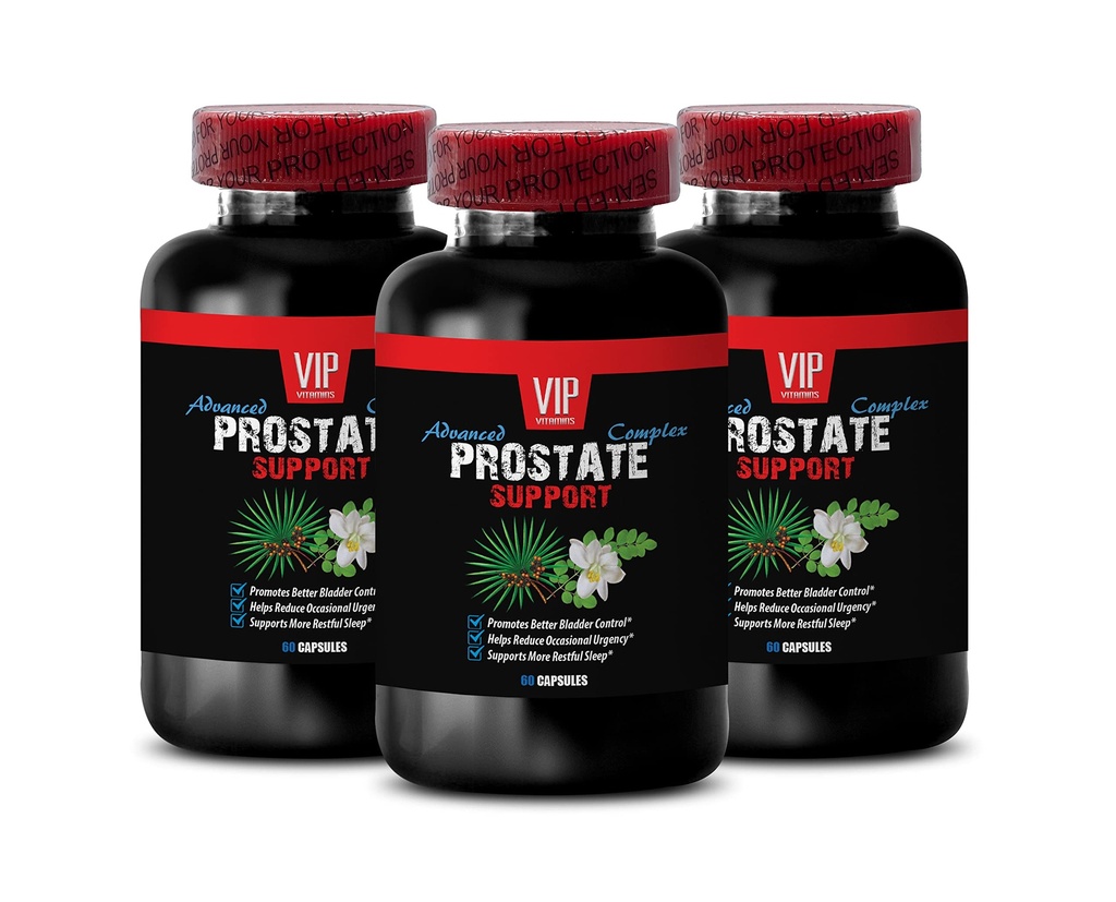 Saw Palmetto for Prostate Health - Prostate Support - Pygeum Bark for Prostate Support, Red Raspberry for Wellness, Graviola Leaf for Cellular Protection, Green Tea 3 Bottles 180 Capsules
