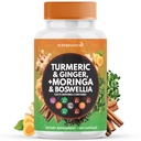 Turmeric Moringa Supplement | Ginger, Boswellia, Saffron, Holy Basil- Joint Support Supplement for Women and Men with Ceylon Cinnamon, Quercetin, Tart Cherry- 120 Count