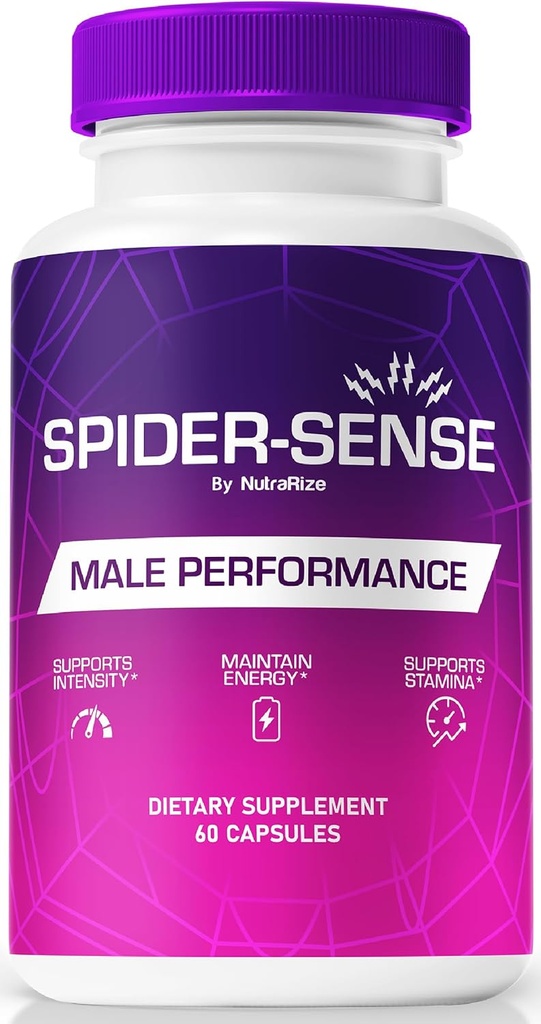 Pills Spider-Sense, Sense Oficial Spider para Hombres con Ingredientes Premium para ayudar a la energía de combustible, resistencia y confianza, Natural SpiderSense Hombre Formula Review (60 cápsulas)