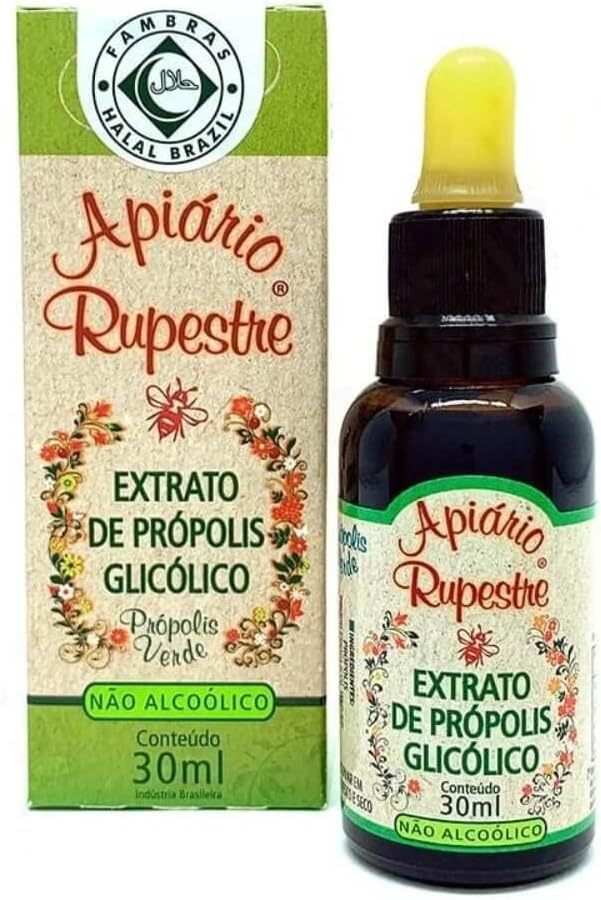 Apiario Rupestre Brasileño Green Bee Propolis Extracto No alcohólico (30 ml)