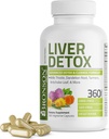Bronson Liver Detox Advanced Detox & Cleansing Formula Supports Health Liver Function with Milk Thistle, Dandelion Root, Turmeric, Artichoke Leaf & More, Non-GMO, 360 Vegetarian Capsules