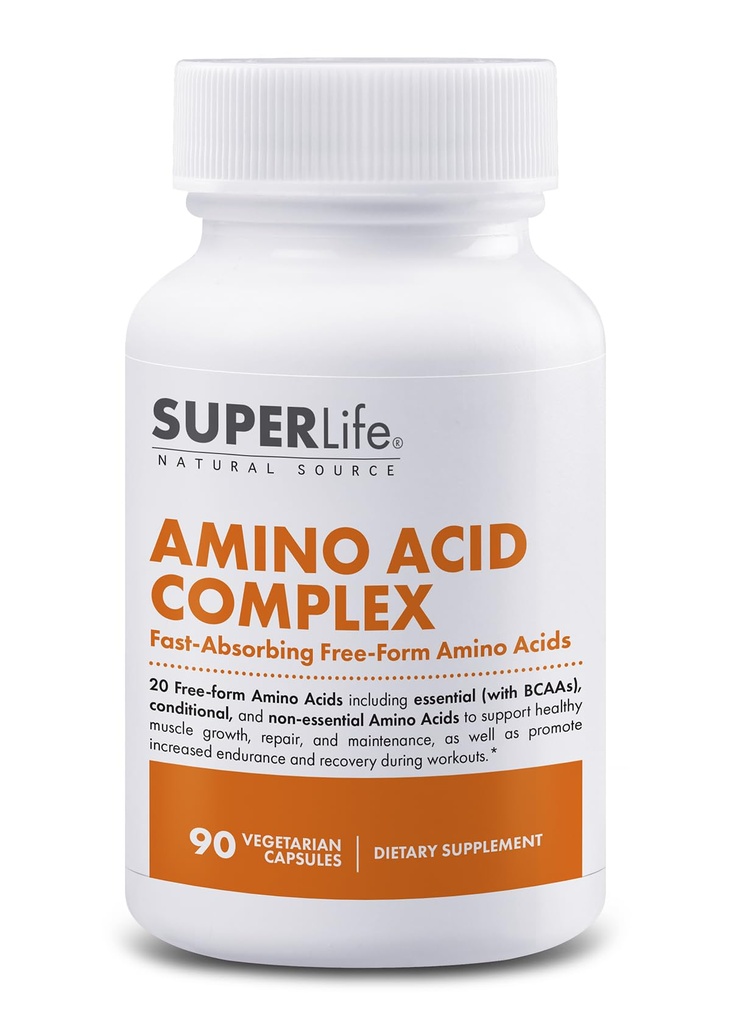 Complejo de Aminoácidos - Absorbing rápido &amp; Forma libre Esencial &amp; Aminoácidos de Cadena Sucursales BCAAs ← Apoya Crecimiento muscular, Fuerza &amp; Recuperación