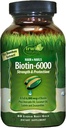 Irwin Naturals Biotin-6000 Soportes Skin saludable, Pelo & uñas - 60 Liquid Softgels - Fuerza + Protección con alta potencia 6000 mcg, bambú, aguacate, coco & Más - Absorción máxima