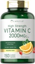Carlyle Vitamin C 2000mg Silencio con Rose Hips ← 150 Caplets Silencio Vegetariano, No GMO, Gluten Suplemento Gratis