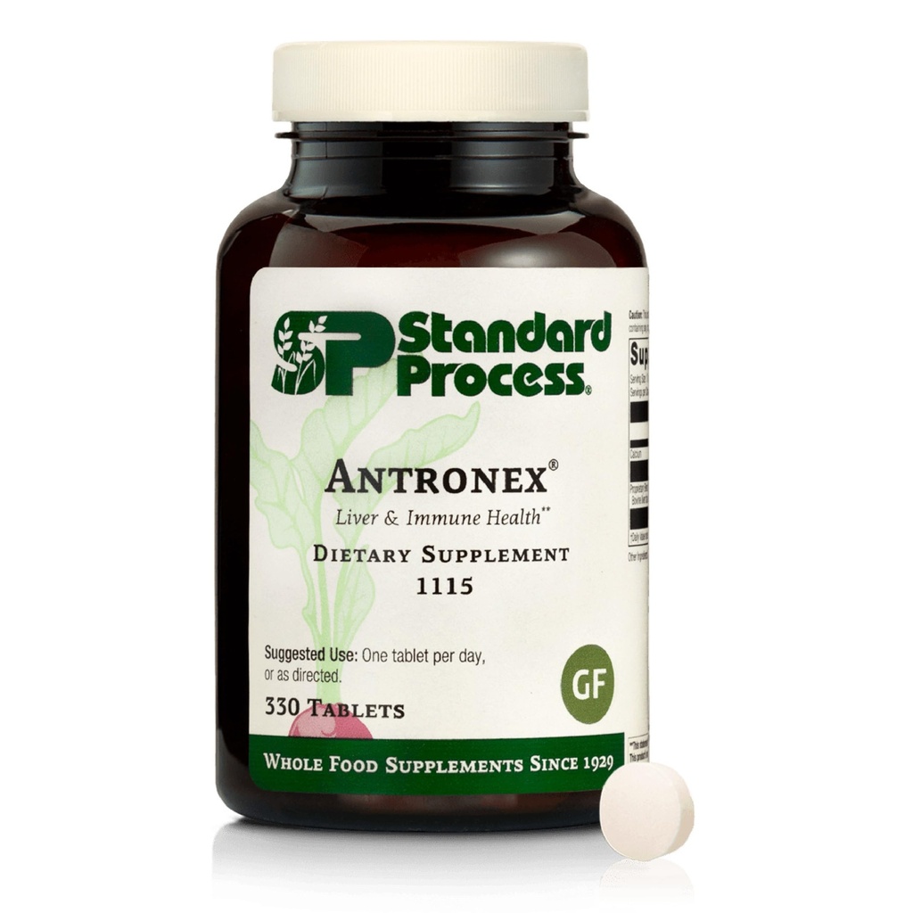 Standard Process Antronex Liver Health Dietary Supplement - Gluten-Free, Non-Dairy, Non-Soy &amp; Non-Grain Immune Care - 330 Cuadros