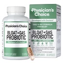 Apoyo Proactivo 5-en-1 de Physician's CHOICE Bloat &amp; Gas Probiotic 5-in-1 + Alivio Proactivo - Digestión " Gut Health- Herbals, Enzymes Digestivos, Post " Prebióticos - Gas Relief for Adults - Mujeres " Hombre - 30ct