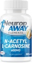 NeuropAWAY Elementos N-Acetyl-L-Carnosine 600mg 60 TC Resistentes Ácidos Cápsulas Tested Manufactured in a CGMP Facility