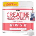 Creatina para Mujeres ← Cretina Monohydrate Powder 5G + 5000mg Collagen + 1000mg BCAA 2:1 Powder (30 Servir) Soporte Glutes, Lean Muscles, Recuperación, Energía & Stamina Non-GMO, Gluten Free - USA Made