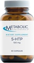Mantenimiento metabólico 5-HTP (5-Hydroxytryptophan), 100mg - Mood Support Supplement with Vitamin C & Vitamin B6 for Serotonin Metabolism - 5 HTP to Nourish Gut Function (60 cápsulas)