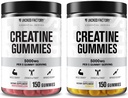 Gato de fábrica Creatina Monohydrate Gummies 5g Daily Dose (1g per Gummy) - Cretina Gummy para hombres y mujeres, Vegan-Amigo, Viajes bienvenidos, Terceros testados - 150 Gummies, Watermelon &amp; Lemon