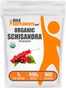 BulkSupplements.com Organic Schisandra Polvo - Suplemento de Schisandra orgánico, de Schisandra Berry - Gluten Free - 1g por Serving, 500g (1.1 lbs) (Pack of 1)
