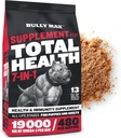 Bully Max 7-in-1 Pólvora multivitamínica de perros con Omega 3, 6, Glucosamina " Condroitina para el sistema inmunológico, salud digestiva " conjunta - topper de alimentos, vitaminas " suplementos para perros cachorros " adultos, Bolsa de 13Oz